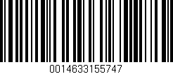 Código de barras (EAN, GTIN, SKU, ISBN): '0014633155747'