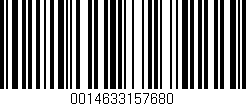 Código de barras (EAN, GTIN, SKU, ISBN): '0014633157680'