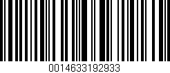 Código de barras (EAN, GTIN, SKU, ISBN): '0014633192933'