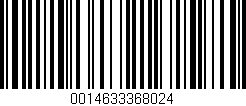 Código de barras (EAN, GTIN, SKU, ISBN): '0014633368024'