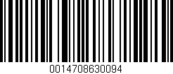 Código de barras (EAN, GTIN, SKU, ISBN): '0014708630094'