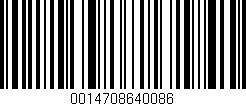 Código de barras (EAN, GTIN, SKU, ISBN): '0014708640086'