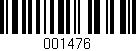 Código de barras (EAN, GTIN, SKU, ISBN): '001476'