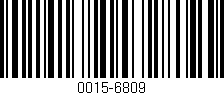 Código de barras (EAN, GTIN, SKU, ISBN): '0015-6809'