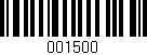 Código de barras (EAN, GTIN, SKU, ISBN): '001500'