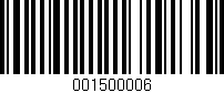 Código de barras (EAN, GTIN, SKU, ISBN): '001500006'