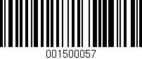 Código de barras (EAN, GTIN, SKU, ISBN): '001500057'
