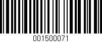 Código de barras (EAN, GTIN, SKU, ISBN): '001500071'