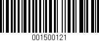Código de barras (EAN, GTIN, SKU, ISBN): '001500121'