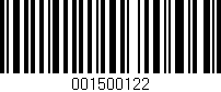 Código de barras (EAN, GTIN, SKU, ISBN): '001500122'