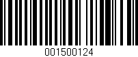 Código de barras (EAN, GTIN, SKU, ISBN): '001500124'