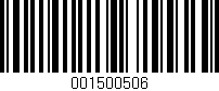 Código de barras (EAN, GTIN, SKU, ISBN): '001500506'