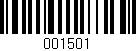 Código de barras (EAN, GTIN, SKU, ISBN): '001501'