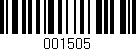Código de barras (EAN, GTIN, SKU, ISBN): '001505'
