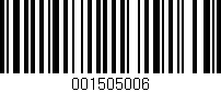 Código de barras (EAN, GTIN, SKU, ISBN): '001505006'