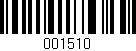 Código de barras (EAN, GTIN, SKU, ISBN): '001510'