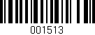 Código de barras (EAN, GTIN, SKU, ISBN): '001513'