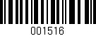 Código de barras (EAN, GTIN, SKU, ISBN): '001516'