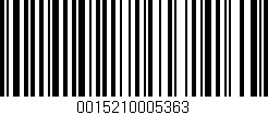 Código de barras (EAN, GTIN, SKU, ISBN): '0015210005363'