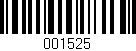Código de barras (EAN, GTIN, SKU, ISBN): '001525'