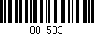 Código de barras (EAN, GTIN, SKU, ISBN): '001533'