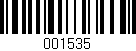 Código de barras (EAN, GTIN, SKU, ISBN): '001535'