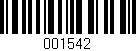 Código de barras (EAN, GTIN, SKU, ISBN): '001542'