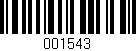 Código de barras (EAN, GTIN, SKU, ISBN): '001543'