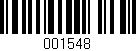 Código de barras (EAN, GTIN, SKU, ISBN): '001548'