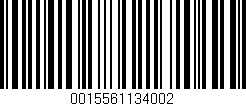 Código de barras (EAN, GTIN, SKU, ISBN): '0015561134002'