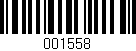 Código de barras (EAN, GTIN, SKU, ISBN): '001558'