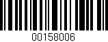 Código de barras (EAN, GTIN, SKU, ISBN): '00158006'