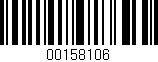 Código de barras (EAN, GTIN, SKU, ISBN): '00158106'