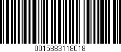 Código de barras (EAN, GTIN, SKU, ISBN): '0015883118018'