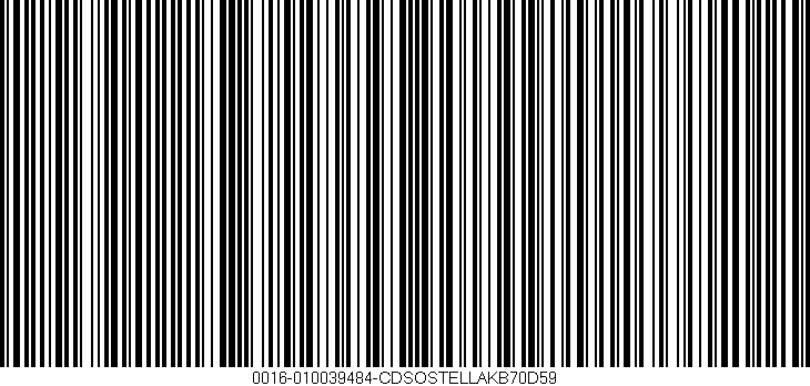 Código de barras (EAN, GTIN, SKU, ISBN): '0016-010039484-CDSOSTELLAKB70D59'