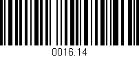Código de barras (EAN, GTIN, SKU, ISBN): '0016.14'