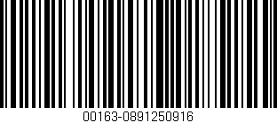 Código de barras (EAN, GTIN, SKU, ISBN): '00163-0891250916'