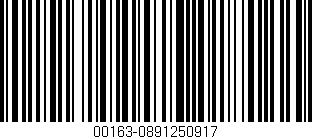Código de barras (EAN, GTIN, SKU, ISBN): '00163-0891250917'