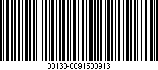 Código de barras (EAN, GTIN, SKU, ISBN): '00163-0891500916'