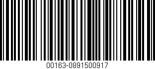 Código de barras (EAN, GTIN, SKU, ISBN): '00163-0891500917'