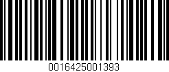Código de barras (EAN, GTIN, SKU, ISBN): '0016425001393'
