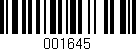 Código de barras (EAN, GTIN, SKU, ISBN): '001645'