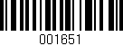 Código de barras (EAN, GTIN, SKU, ISBN): '001651'