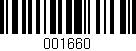 Código de barras (EAN, GTIN, SKU, ISBN): '001660'