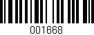 Código de barras (EAN, GTIN, SKU, ISBN): '001668'