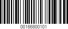Código de barras (EAN, GTIN, SKU, ISBN): '00166800101'