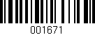 Código de barras (EAN, GTIN, SKU, ISBN): '001671'