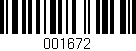 Código de barras (EAN, GTIN, SKU, ISBN): '001672'