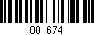 Código de barras (EAN, GTIN, SKU, ISBN): '001674'