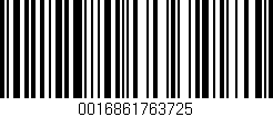 Código de barras (EAN, GTIN, SKU, ISBN): '0016861763725'